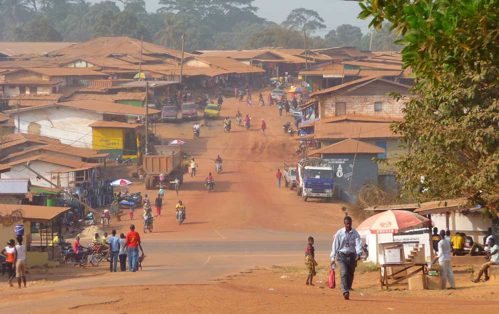Kongo Landschaft Dorf