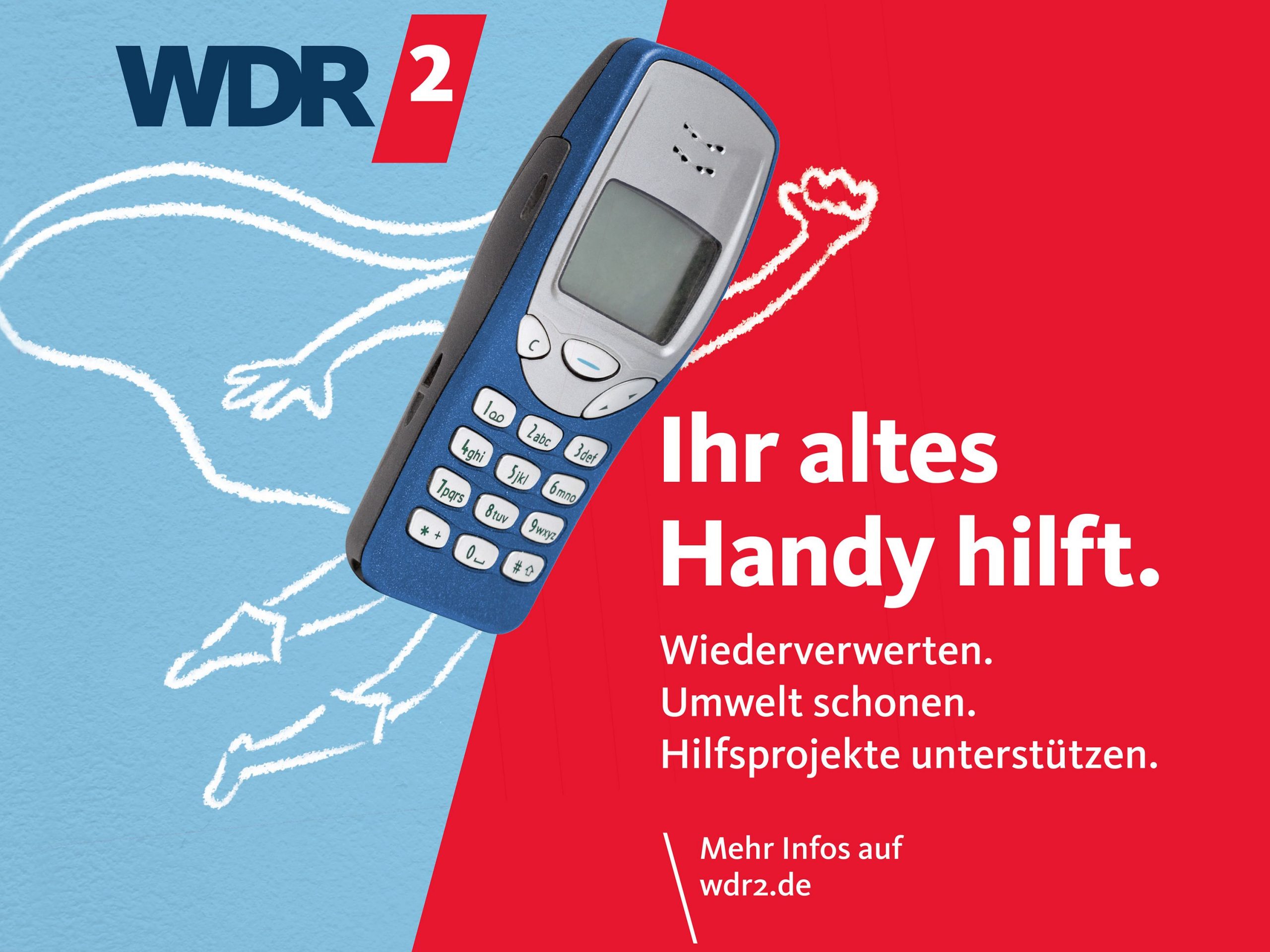 Gemeinsam mit der Deutschen Telekom möchte der WDR 2 alte Handys aus Schubladen hervorlocken.